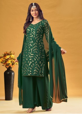Green Embroidered Readymade Salwar Kameez