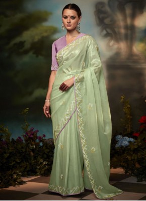 Green Fancy Sangeet Contemporary Saree