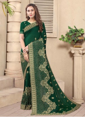 Green Silk Designer Saree