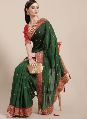 Green Silk Festival Designer Traditional Saree