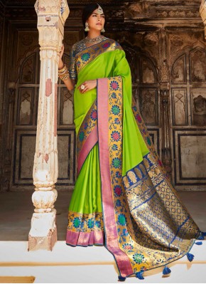 Green Weaving Designer Traditional Saree