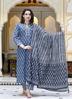 Heavenly Printed Cotton Readymade Suit