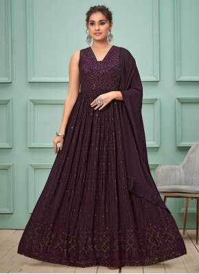 Honorable Sequins Work Floor Length Ready made Dress