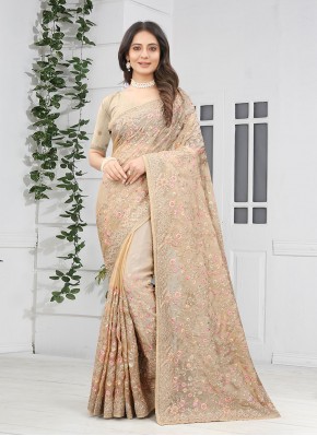 Hypnotic Embroidered Wedding Contemporary Style Saree