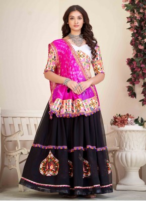 Impeccable Georgette Embroidered Black Long Choli 