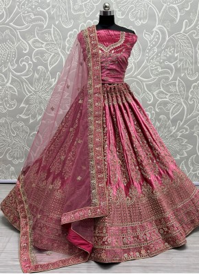 Impeccable Velvet Dimond Pink Trendy Lehenga Choli