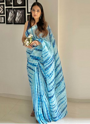 Imposing Georgette Blue Designer Saree