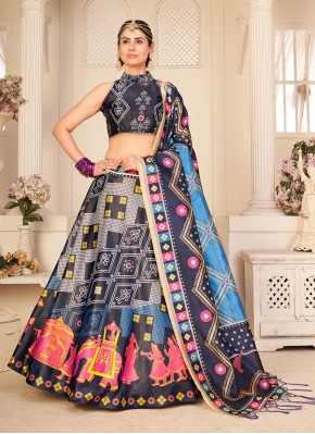 Imposing Multi Colour Silk Designer Lehenga Choli