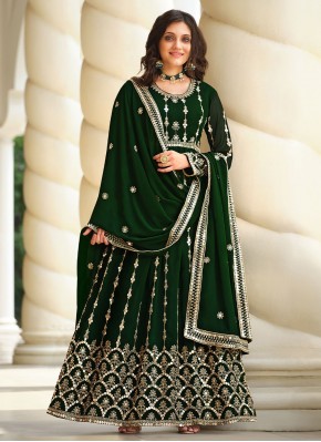 Impressive Embroidered Ceremonial Designer Floor Length Salwar Suit