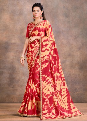 Impressive Faux Crepe Printed Traditional Saree