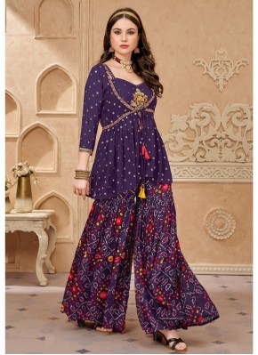 Indo Western Style Suit in Chiffon