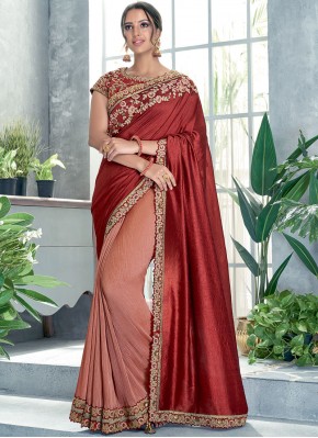Invigorating Silk Sequins Classic Designer Saree