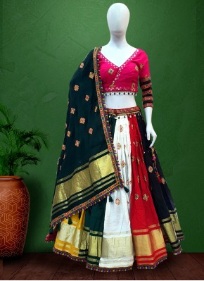 Kutchhi Work Cotton Silk Garba Wear Chaniya Choli