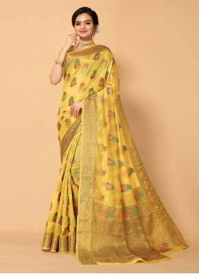 Lovable Mustard Party Classic Saree
