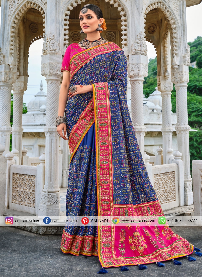 Magnificent Patch Border Banarasi Silk Classic Designer Saree