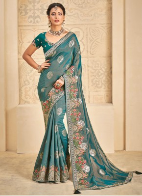 Modern Khadi Silk Wedding Designer Saree