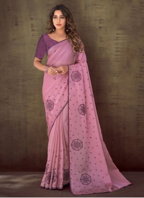 Modern Pink Designer Saree