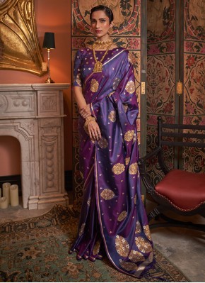 Monumental Purple Classic Saree
