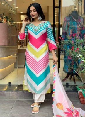 Multi Colour Festival Readymade Salwar Suit