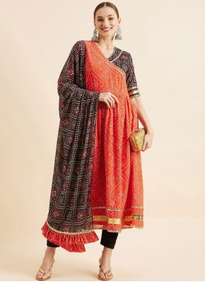 Multi Colour Georgette Festival Trendy Salwar Suit