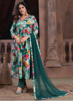 Multi Colour Rayon Print Designer Salwar Suit
