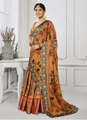 Multi Colour Silk Lehenga Choli