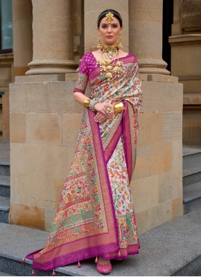 Multi Colour Silk Reception Classic Saree