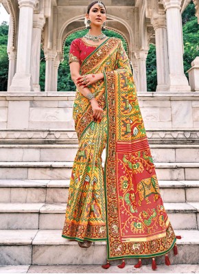 Multi Colour Silk Wedding Classic Saree