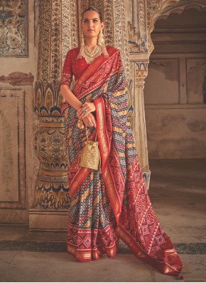 Multi Colour Weaving Casual Saree