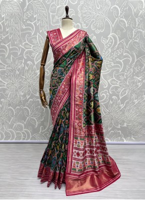 Multi Colour Wedding Silk Classic Saree