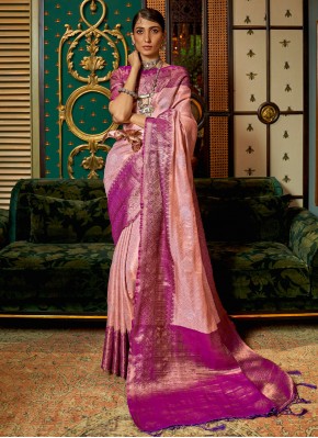 Mystical Handloom silk Engagement Classic Saree