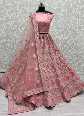 Net Fancy Pink Trendy Lehenga Choli