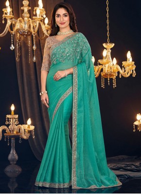 Noble Shimmer Georgette Festival Classic Saree