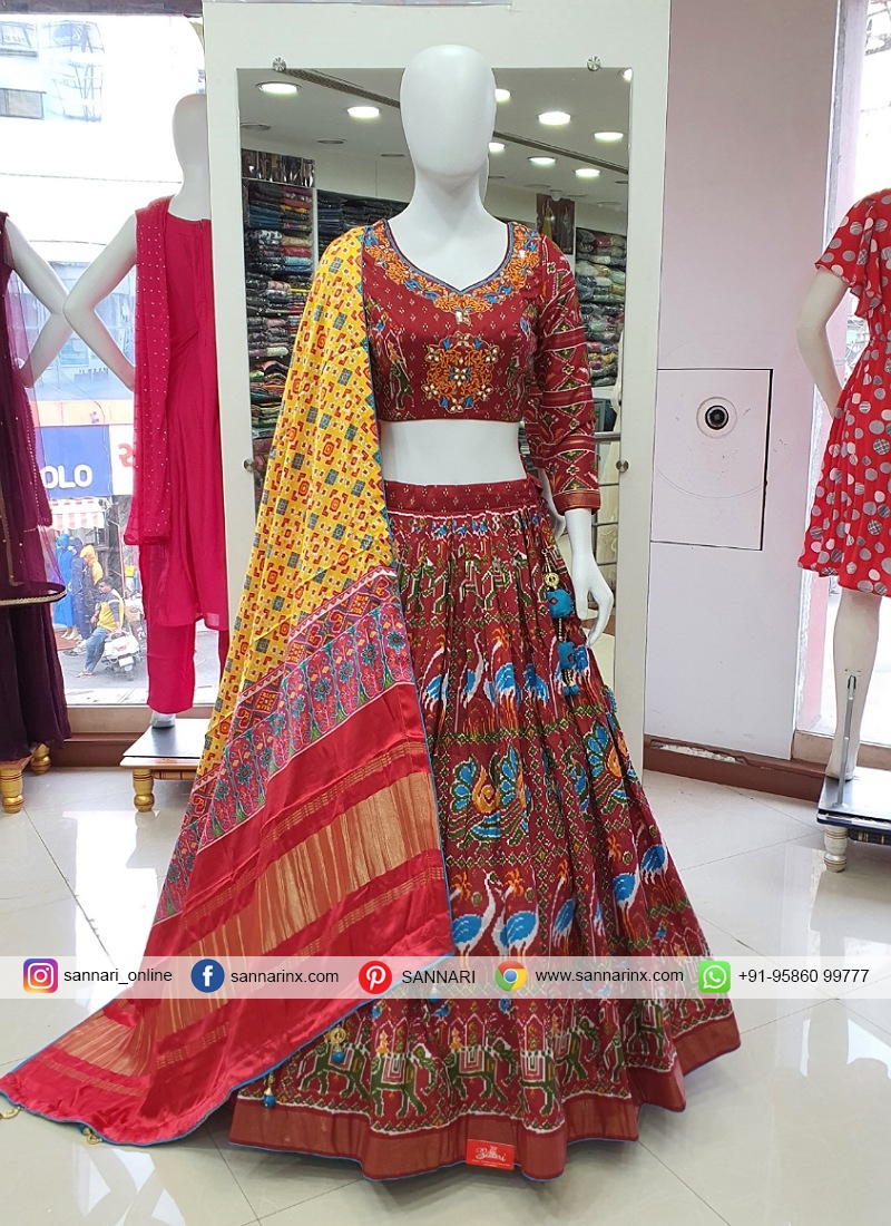 Patola Print Gajji Silk Designer Readymade Lehngha Choli