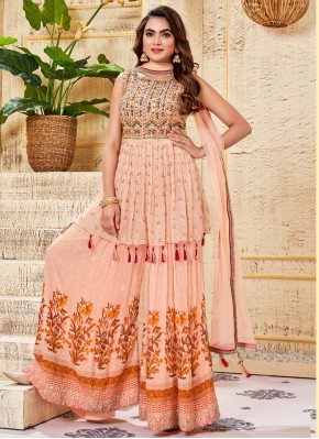 Perfect Floral Print Work Designer Ready made Palazzo Dress