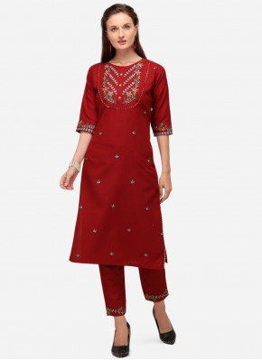 Perfervid Cotton Embroidered Party Wear Kurti