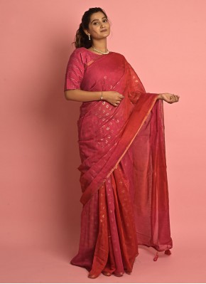 Pink Casual Saree