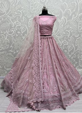 Pink Dori Work Silk Designer Lehenga Choli