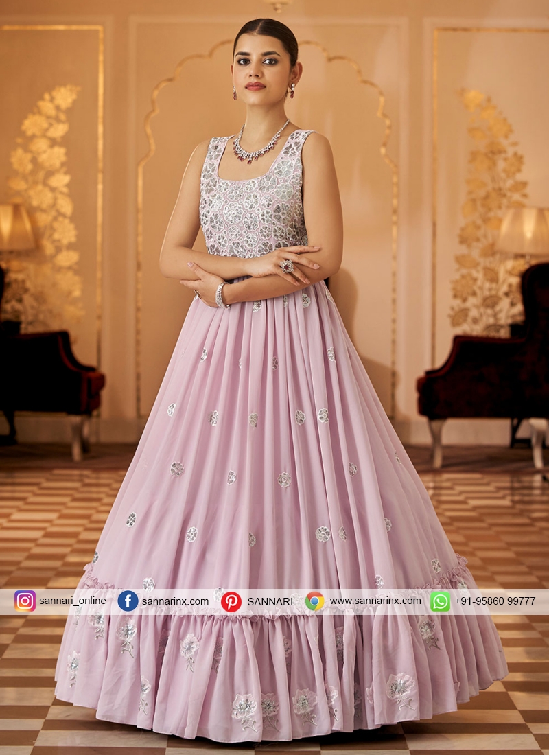 Pink Georgette Gown 