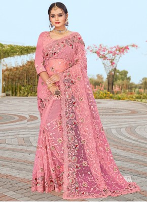 Pink Sangeet Designer Saree