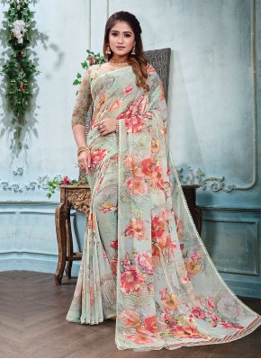 Pleasance Green Weight Less Contemporary Style Saree