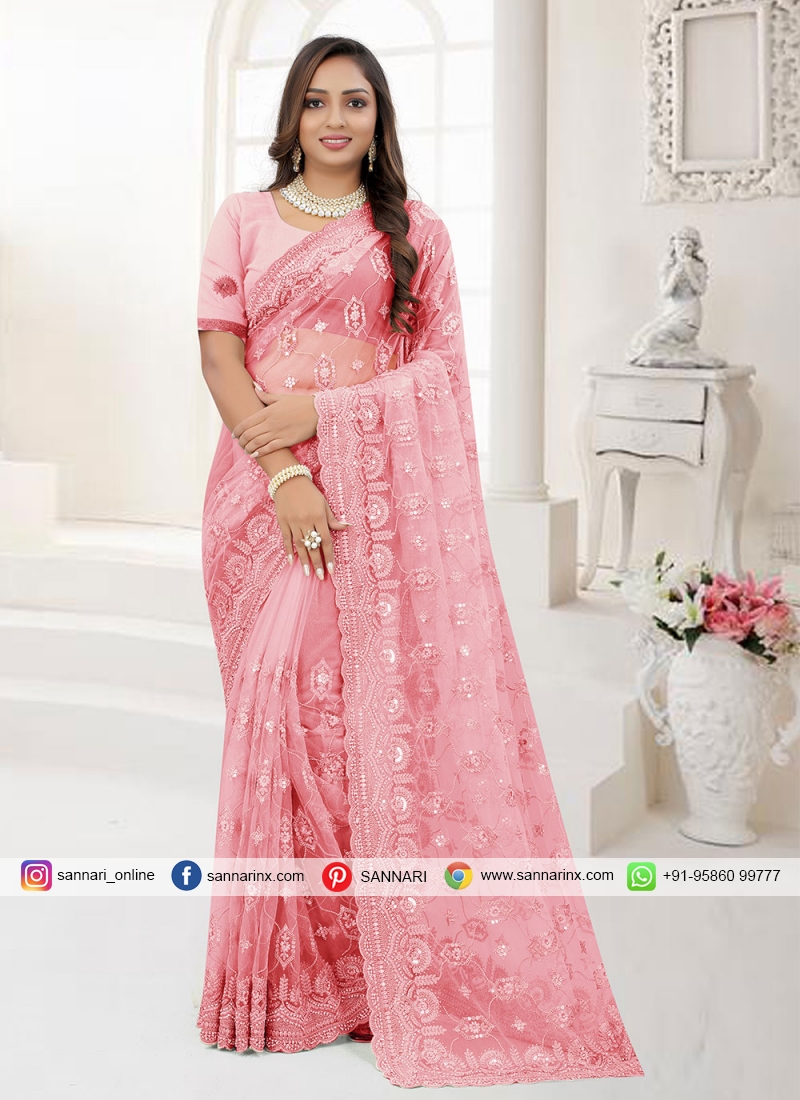 Precious Pink Contemporary Saree