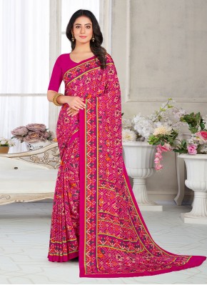 Preferable Patola Silk  Pink Weaving Classic Saree