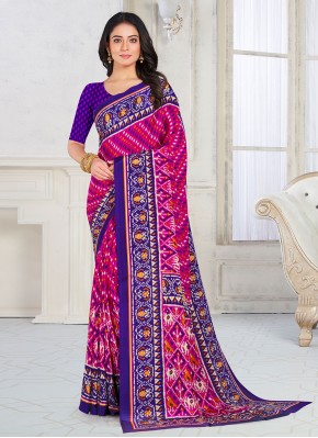 Prominent Pink Casual Traditional Saree