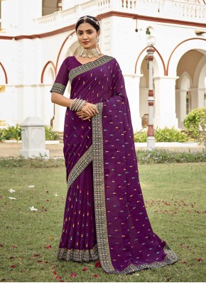 Purple Casual Trendy Saree