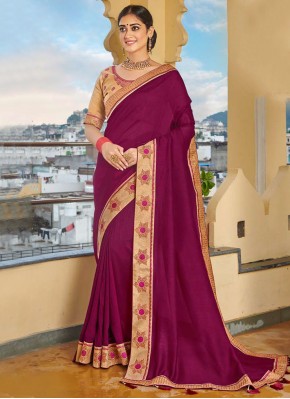 Purple Color Traditional Designer Saree