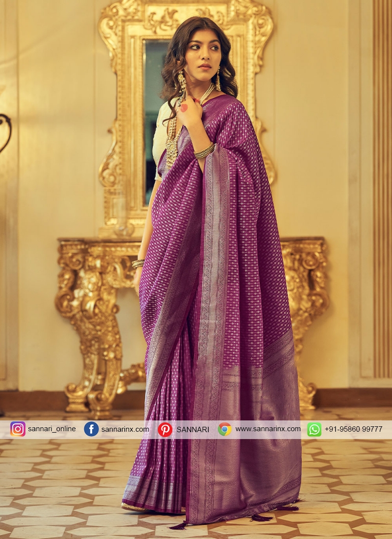 Purple Color Traditional Saree