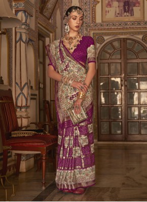 Purple Wedding Trendy Saree