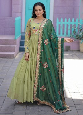 Radiant Green Designer Gown