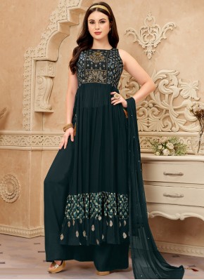 Radiant Hand Work Chiffon Nyra Cut Dress for Party